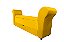 Recamier Puff Baú Sapateira Com Braços e Gaveta 1,58 cm Para Cama Box Queen Size - Amarelo - Imagem 2