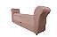Recamier Puff Baú Sapateira Com Braços e Gaveta 1,58 cm Para Cama Box Queen Size - Rose Claro - Imagem 2