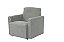 Mini Sofá Poltrona Infantil Estofado - Cinza Claro Suede - Imagem 1