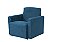 Mini Sofá Poltrona Infantil Estofado - Azul Aço Suede - Imagem 1