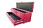 Recamier Puff Baú Sapateira Com Gaveta 1,58 cm Para Cama Box Queen Size - Rosa Pink - Imagem 1
