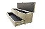 Recamier Puff Baú Sapateira Com Gaveta 1,58 cm Para Cama Box Queen Size - Creme - Imagem 1