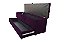 Recamier Puff Baú Sapateira Com Gaveta 1,58 cm Para Cama Box Queen Size - Roxo - Imagem 1