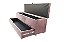 Recamier Puff Baú Sapateira Com Gaveta 1,58 cm Para Cama Box Queen Size - Rose Claro - Imagem 1