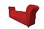 Recamier Puff Baú Sapateira Com Braços e Gaveta 1,38 cm Para Cama Box Padrão - Vermelho - Imagem 2