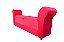 Recamier Puff Baú Sapateira Com Braços e Gaveta 1,38 cm Para Cama Box Padrão - Rosa Pink - Imagem 2