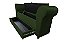 Recamier Puff Baú Sapateira Com Braços e Gaveta 1,38 cm Para Cama Box Padrão - Verde - Imagem 1