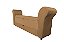 Recamier Puff Baú Sapateira Com Braços e Gaveta 1,38 cm Para Cama Box Padrão - Bege Escuro - Imagem 2