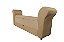 Recamier Puff Baú Sapateira Com Braços e Gaveta 1,38 cm Para Cama Box Padrão - Bege Claro - Imagem 2