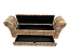 Recamier Puff Baú Sapateira Com Braços e Gaveta 1,38 cm Para Cama Box Padrão - Animal Print - Imagem 5