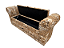 Recamier Puff Baú Sapateira Com Braços e Gaveta 1,58 cm Para Cama Box Padrão - Animal Print - Imagem 8