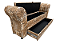 Recamier Puff Baú Sapateira Com Braços e Gaveta 1,58 cm Para Cama Box Padrão - Animal Print - Imagem 3
