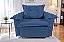 Poltrona Paris Retrátil 1 Lugar Braço De Pillow Azul - Imagem 1