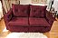 Sofá Barcelona 3 lugares Retrátil com Braço Almofadado 1,80m - Vinho Veludo - Imagem 2