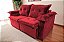 Sofá Barcelona 3 lugares Retrátil com Braço Almofadado 1,80m - Vermelho Veludo - Imagem 1
