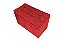 Puff Baú Retangular Estofado Com Pistão á Gás Para Sala, Quarto e recepção - Vermelho - Imagem 2