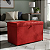 Puff Baú Retangular Estofado Com Pistão á Gás Para Sala, Quarto e recepção - Vermelho - Imagem 1