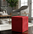 Puff Baú Estofado Quadrado Mari 36cm - Vermelho - Imagem 1