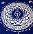 Toalha Leitura de Tarô Elemental Magia Astral Azul Branco - Imagem 4