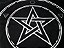 Toalha Pentagrama Força Wicca para Tarô Preto e Branco 70CM - Imagem 5