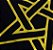 Toalha Wicca Pentagrama Em Seda Preto e Gold Toalha Tarô - Imagem 2