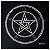 Toalha Wicca Pentagrama Em Seda Preto e Prata Toalha Tarô - Imagem 1