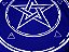 Toalha Wicca Pentagrama Toalha Tarô com Brilho Azul Bco 70CM - Imagem 3