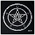 Toalha Wicca Pentagrama Toalha Tarô com Brilho Pto/Bco 70CM - Imagem 1