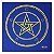 Toalha Wicca Pentagrama Toalha Tarô com Brilho Azul Am 70CM - Imagem 1