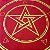 Toalha Wicca Pentagrama Toalha Tarô Vermelha com Brilho 70CM - Imagem 3