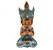 Buda Tailandês da Prosperidade Orando Azul Gold 12cm - Imagem 1