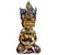 Buda Tailandês da Prosperidade Meditando Vermelho Gold 12cm - Imagem 1