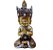 Buda Tailandês da Prosperidade Orando Vermelho Gold 12cm - Imagem 3