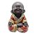 Mini Buda da Felicidade Contemplando Prosperidade Marrom 7cm - Imagem 1