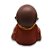 Mini Buda da Felicidade Contemplando Prosperidade Marrom 7cm - Imagem 3