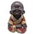 Mini Buda da Felicidade Contemplando Prosperidade Marrom 7cm - Imagem 4