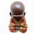Mini Buda da Felicidade Meditando Prosperidade Marrom 7cm - Imagem 1