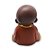 Mini Buda da Felicidade Rezando Prosperidade Marrom 7cm - Imagem 3
