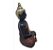 Buda Tailandês Meditando Sentado Yoga Preto Marrom 12 cm - Imagem 2
