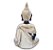 Buda Tailandês Meditando Sentado Preto Dourado 12 cm - Imagem 3