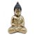 Buda Tibetano da Sabedoria Meditação Gold Com Strass 15cm - Imagem 1
