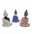 Trio Mini Buda Tailandês Rezando Orando Estatueta Color 6 cm - Imagem 3