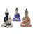 Trio Mini Buda Tailandês Rezando Orando Estatueta Color 6 cm - Imagem 1