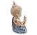 Estátua Buda Tibetano Acenando Estatueta 10 cm Dourado Azul - Imagem 2
