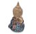 Estátua Buda Tibetano Orando Estatueta 10 cm Dourado e Azul - Imagem 3