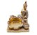 Incensário Vareta Buda Dourado Brilhante Com Porta Velas 7cm - Imagem 2