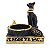 Incensário Vareta Egípcio Gato Bastet com Porta Velas Preto - Imagem 2
