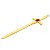 Adaga Decorativa Cigana Metal Gold Brilho 15cm Vermelha - Imagem 1