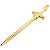 Adaga Decorativa Cigana Metal Gold Brilho 15 cm Pedra Azul - Imagem 3