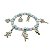 Pulseira Ibeji Erê Orixás Rosa Branco e Azul Bebê Ajustável - Imagem 1